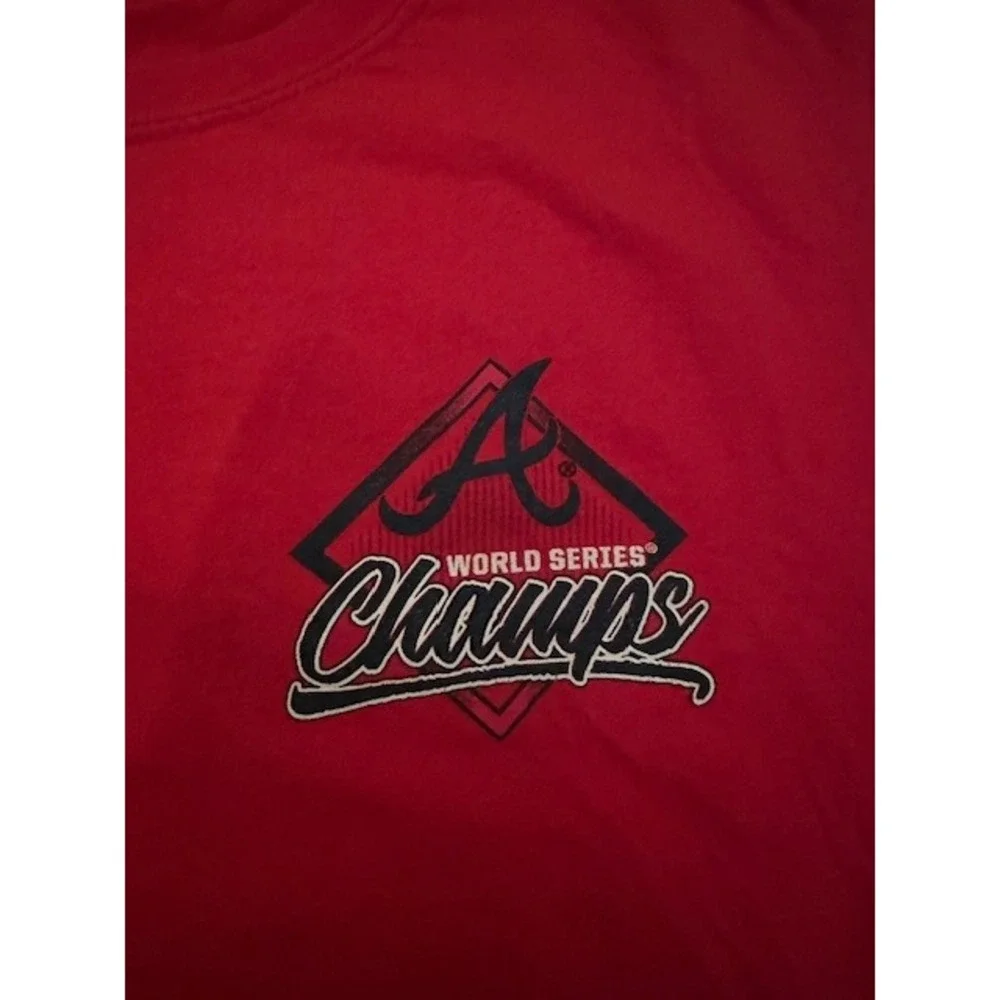 Atlanta Braves 2021 World Series Champions T-Shirt Youth XL Red Fanatics MLB‎